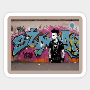 Graffiti Punk Street Art Sticker